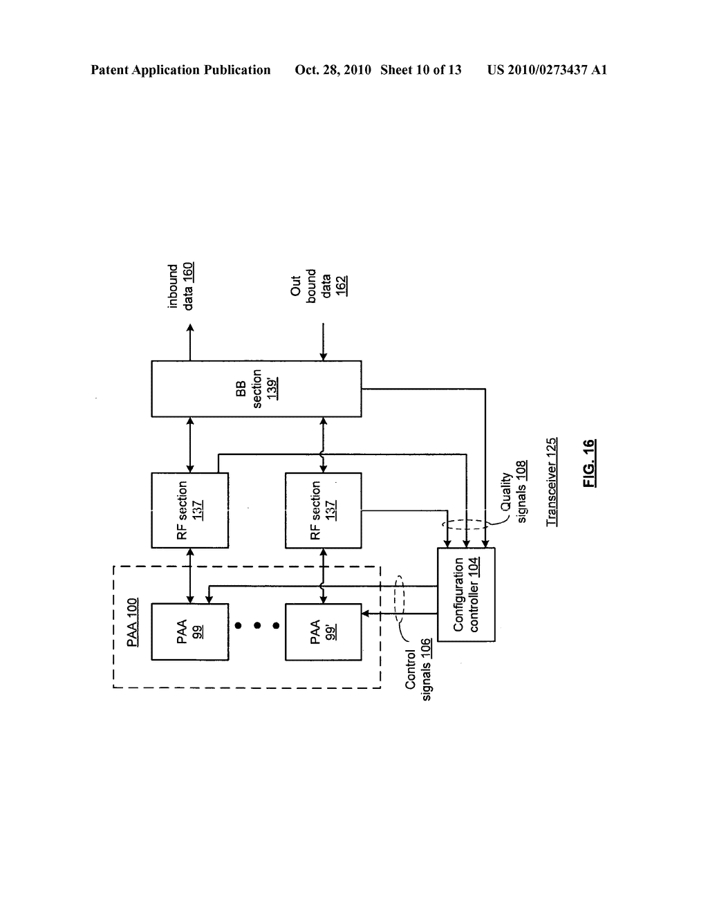 TRANSCEIVER WITH SPACE HOPPING PHASED ARRAY ANTENNA AND METHODS FOR USE THEREWITH - diagram, schematic, and image 11