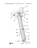 MECHANISM AND METHOD FOR ADJUSTING SEAT HEIGHT FOR EXERCISE EQUIPMENT diagram and image