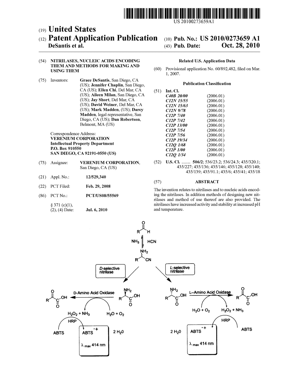 Nitrilases, Nucleic Acids Encoding Them and Methods for Making and Using Them - diagram, schematic, and image 01