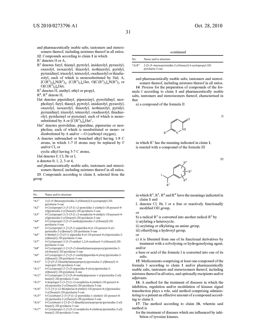 2-BENZYLPYRIDAZINONE DERIVATIVES AS MET KINASE INHIBITORS - diagram, schematic, and image 32