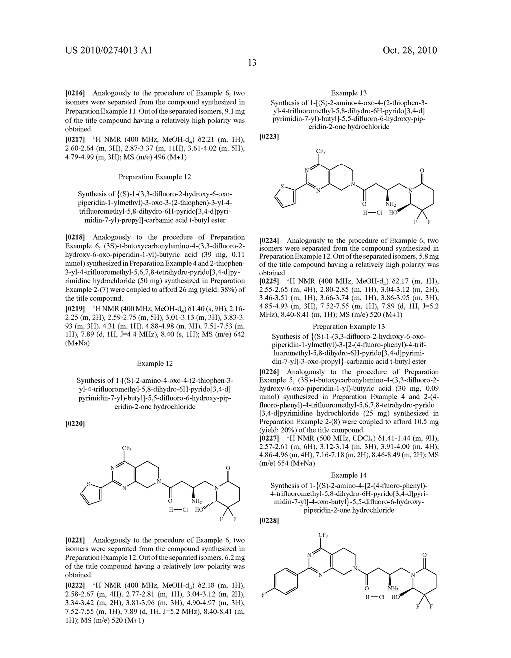 DIPEPTIDYL PEPTIDASE-IV INHIBITING COMPOUNDS, METHODS OF PREPARING THE SAME, AND PHARMACEUTICAL COMPOSITIONS CONTAINING THE SAME AS ACTIVE AGENT - diagram, schematic, and image 14