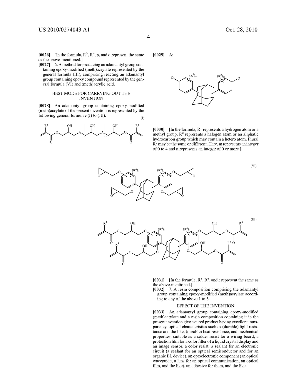 ADAMANTYL GROUP-CONTAINING EPOXY-MODIFIED (METH)ACRYLATE AND RESIN COMPOSITION CONTAINING THE SAME - diagram, schematic, and image 05