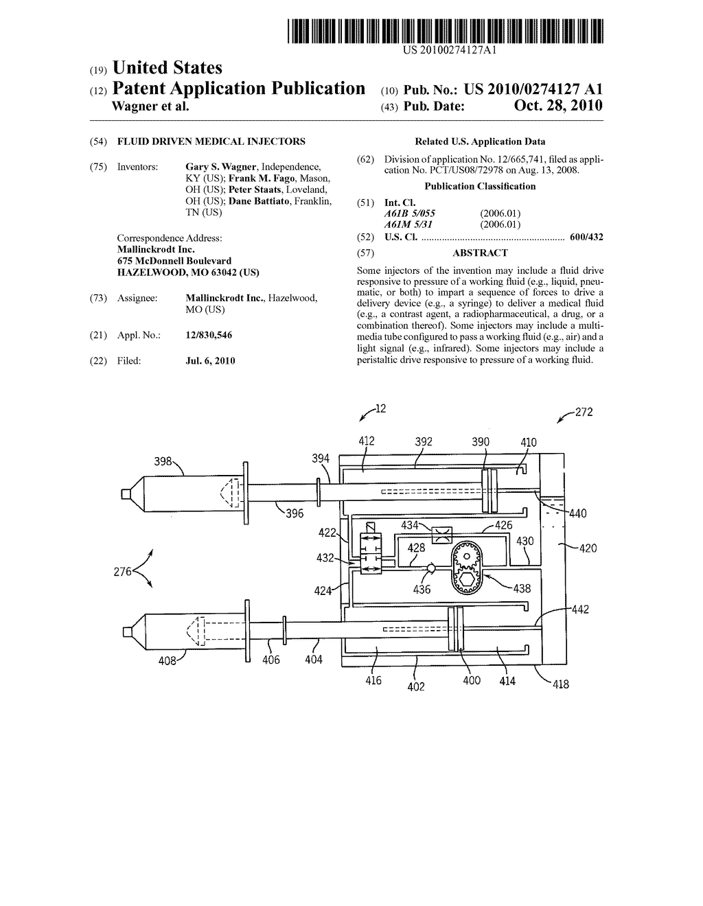 Fluid Driven Medical Injectors - diagram, schematic, and image 01