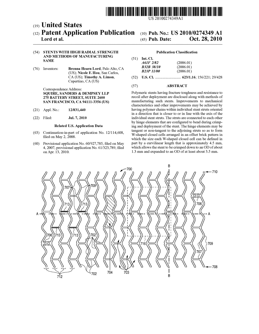 Stents with High Radial Strength and Methods of Manufacturing Same - diagram, schematic, and image 01