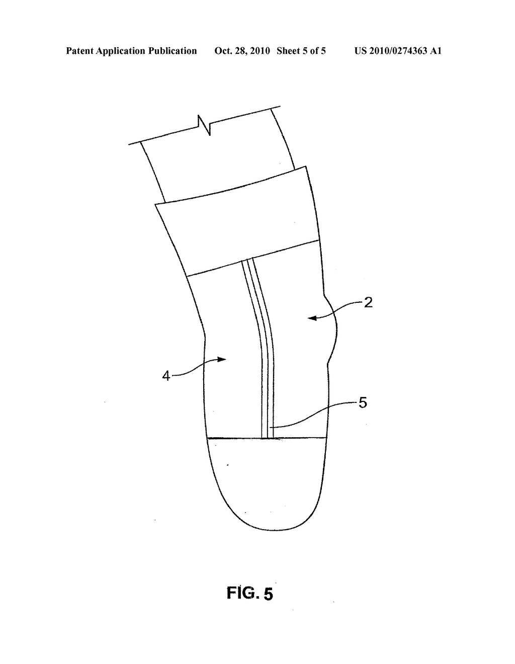 Prosthetic liner with improved knee flexion - diagram, schematic, and image 06