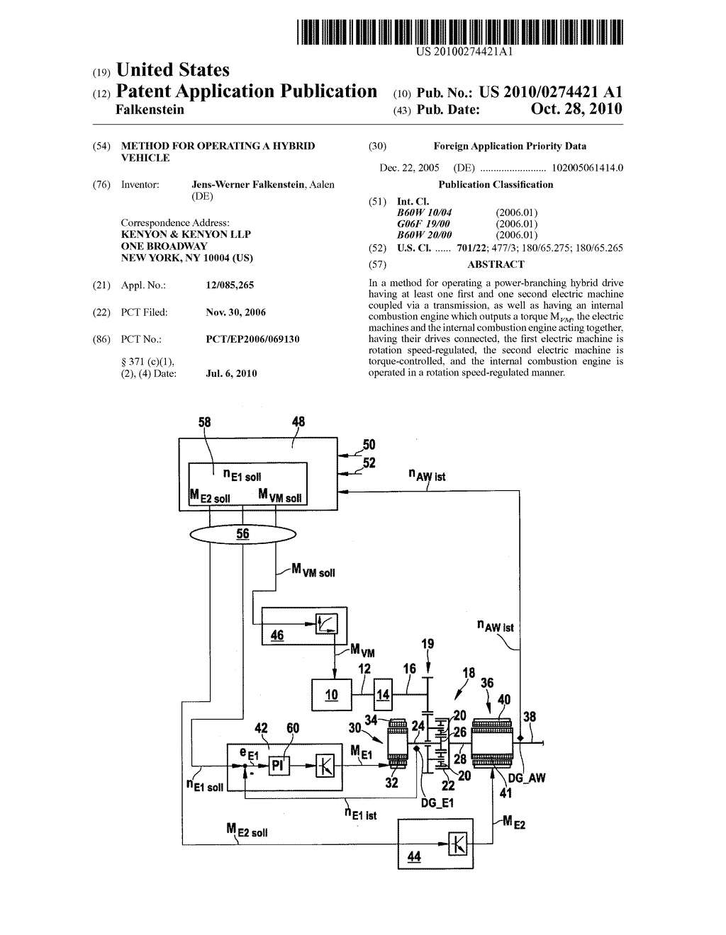 METHOD FOR OPERATING A HYBRID VEHICLE - diagram, schematic, and image 01