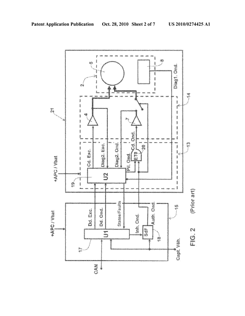 METHOD AND DEVICE FOR FAILSAFE CONTROL OF AN ALTERNATOR/STARTER SYSTEM OF THE MICRO-HYBRID TYPE, AND CORRESPONDING MICRO-HYBRID SYSTEM - diagram, schematic, and image 03