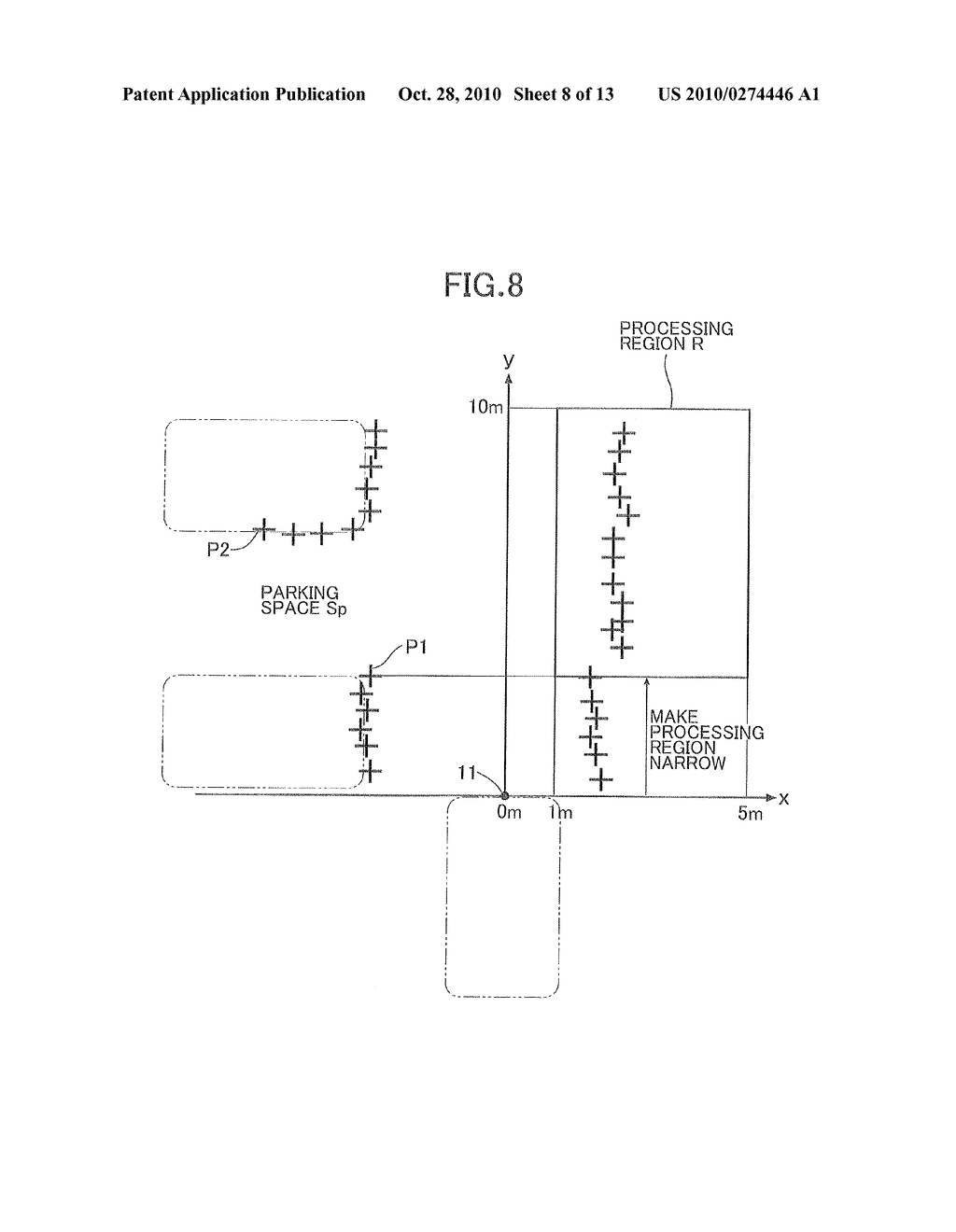 VEHICULAR PARKING FEASIBILITY DETERMINING SYSTEM, VEHICULAR PARKING SPACE DETECTION SYSTEM AND VEHICULAR MOVABLE RANGE DETECTION SYSTEM - diagram, schematic, and image 09