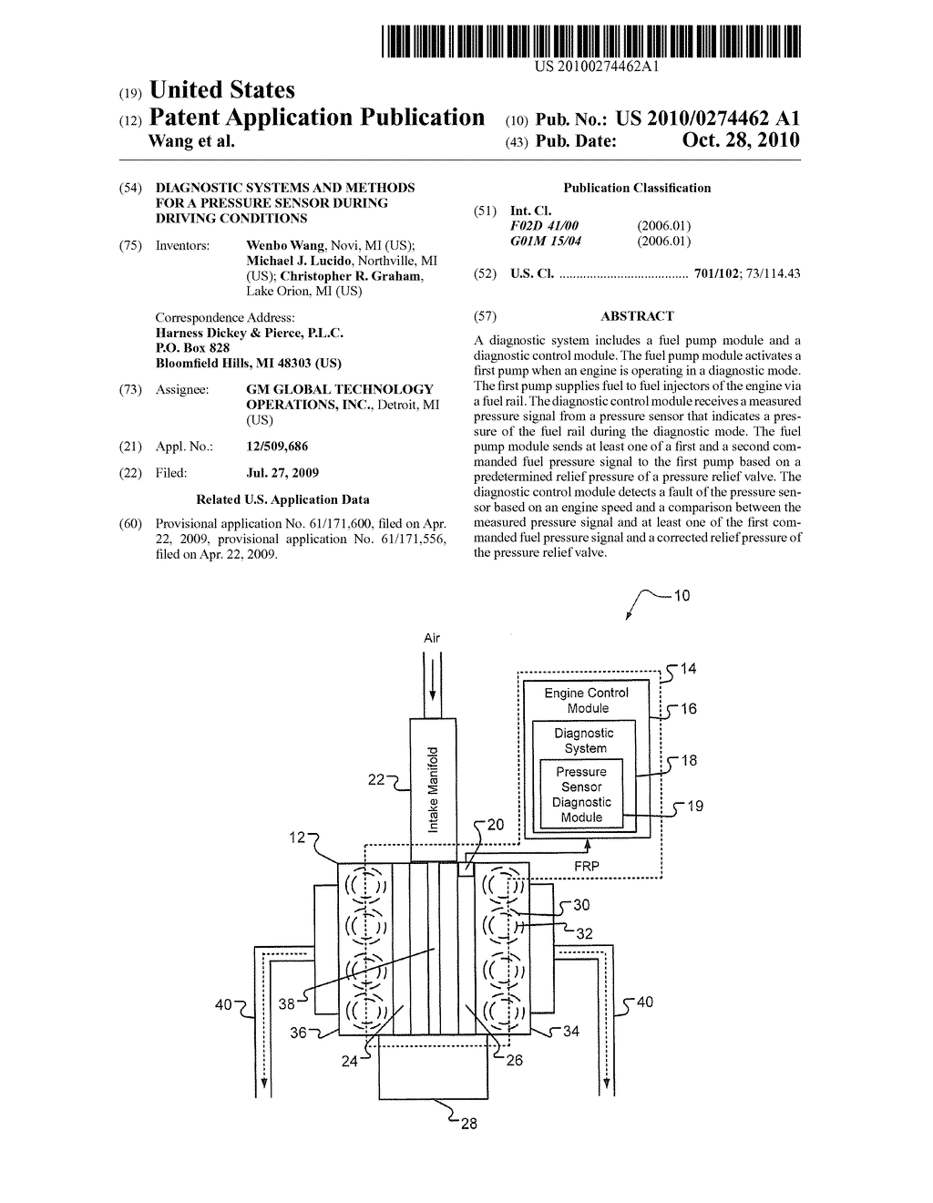 DIAGNOSTIC SYSTEMS AND METHODS FOR A PRESSURE SENSOR DURING DRIVING CONDITIONS - diagram, schematic, and image 01