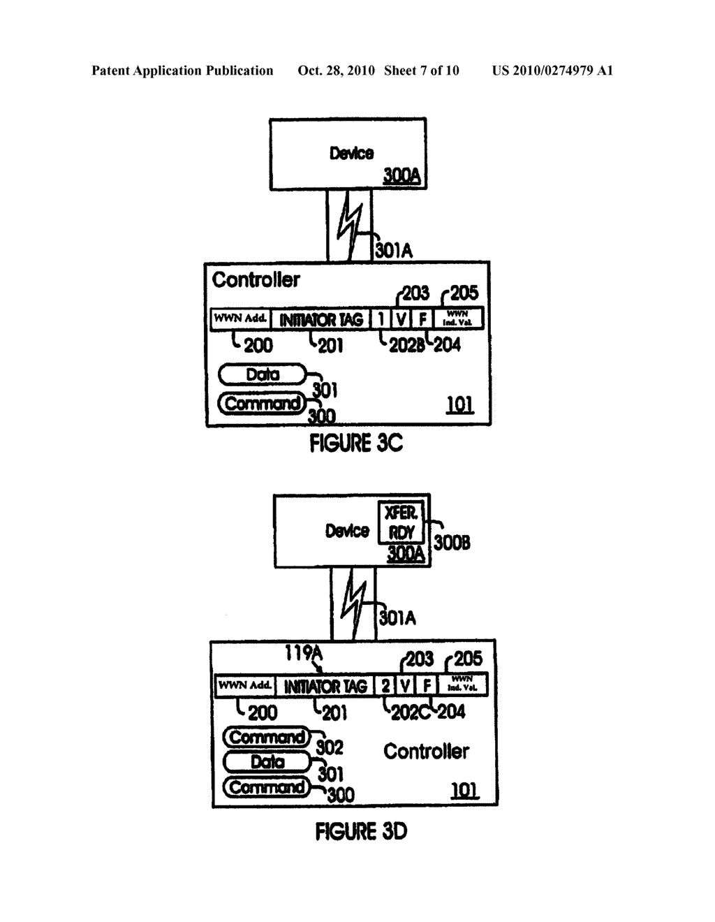 STORAGE CONTROLLERS WITH DYNAMIC WWN STORAGE MODULES AND METHODS FOR MANAGING DATA AND CONNECTIONS BETWEEN A HOST AND A STORAGE DEVICE - diagram, schematic, and image 08