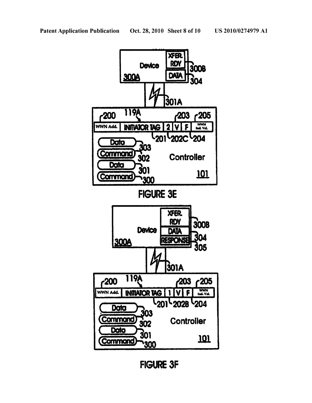 STORAGE CONTROLLERS WITH DYNAMIC WWN STORAGE MODULES AND METHODS FOR MANAGING DATA AND CONNECTIONS BETWEEN A HOST AND A STORAGE DEVICE - diagram, schematic, and image 09