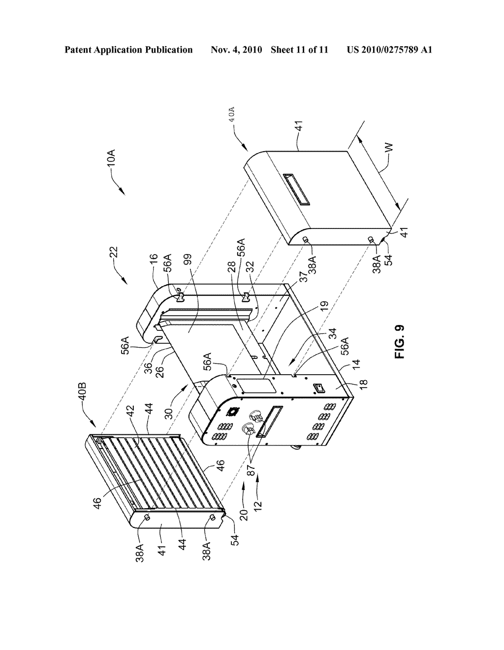 TOASTER WITH REMOVABLE AND ADJUSTABLE CONVEYORS - diagram, schematic, and image 12