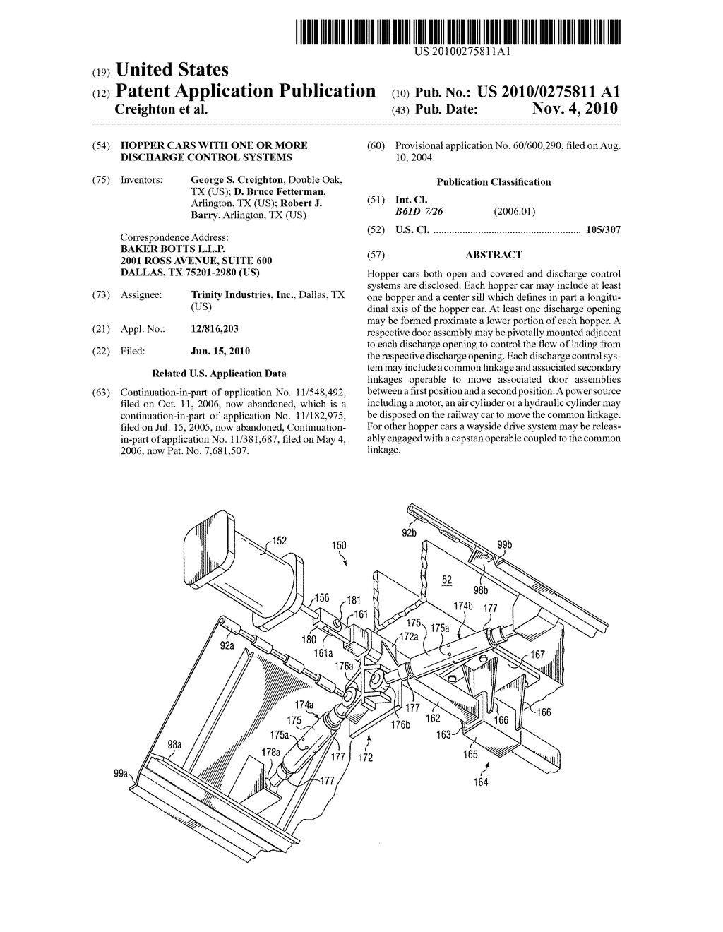 HOPPER CARS WITH ONE OR MORE DISCHARGE CONTROL SYSTEMS - diagram, schematic, and image 01