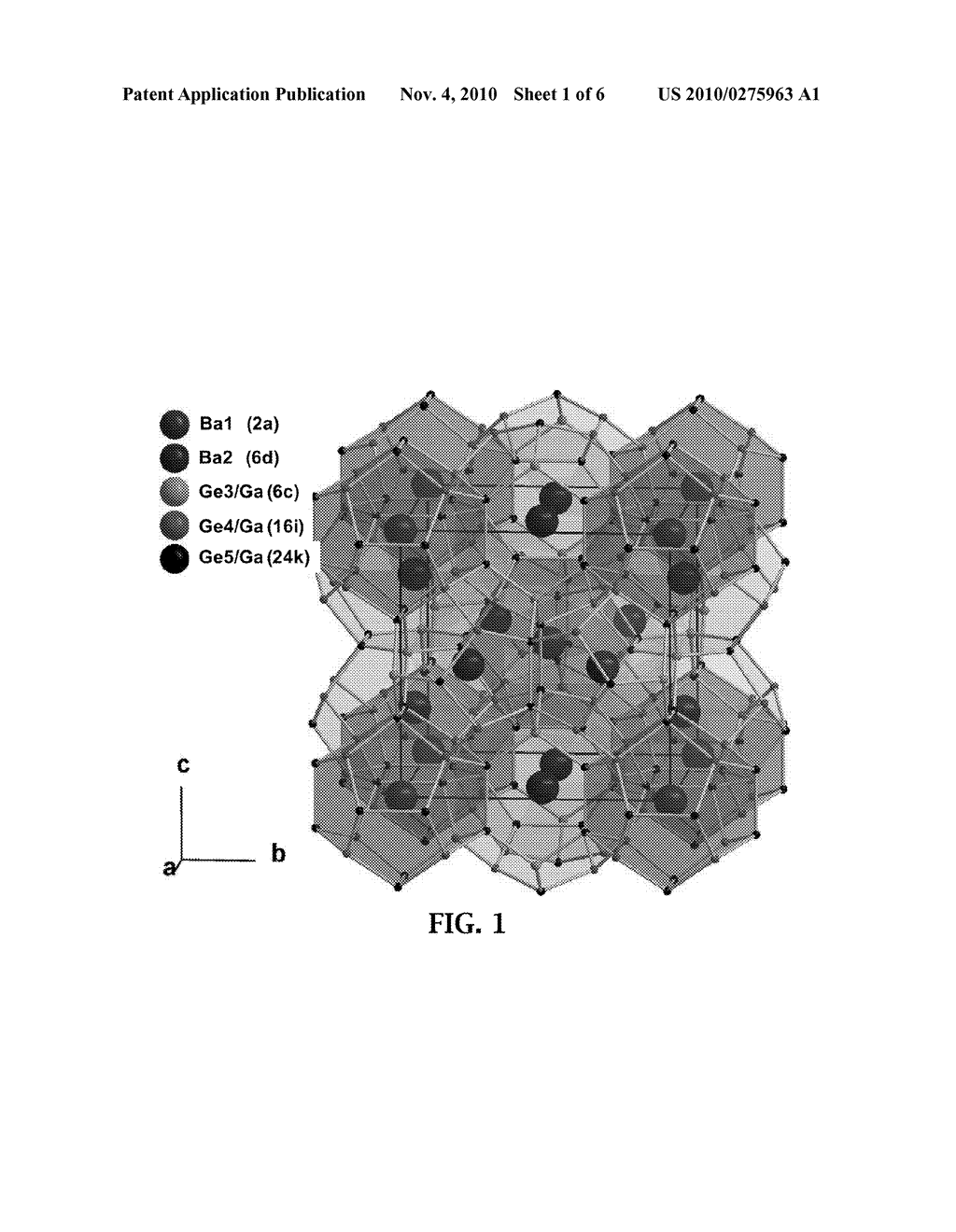 THERMOELECTRIC MATERIAL INCLUDING A MULTIPLE TRANSITION METAL-DOPED TYPE I CLATHRATE CRYSTAL STRUCTURE - diagram, schematic, and image 02