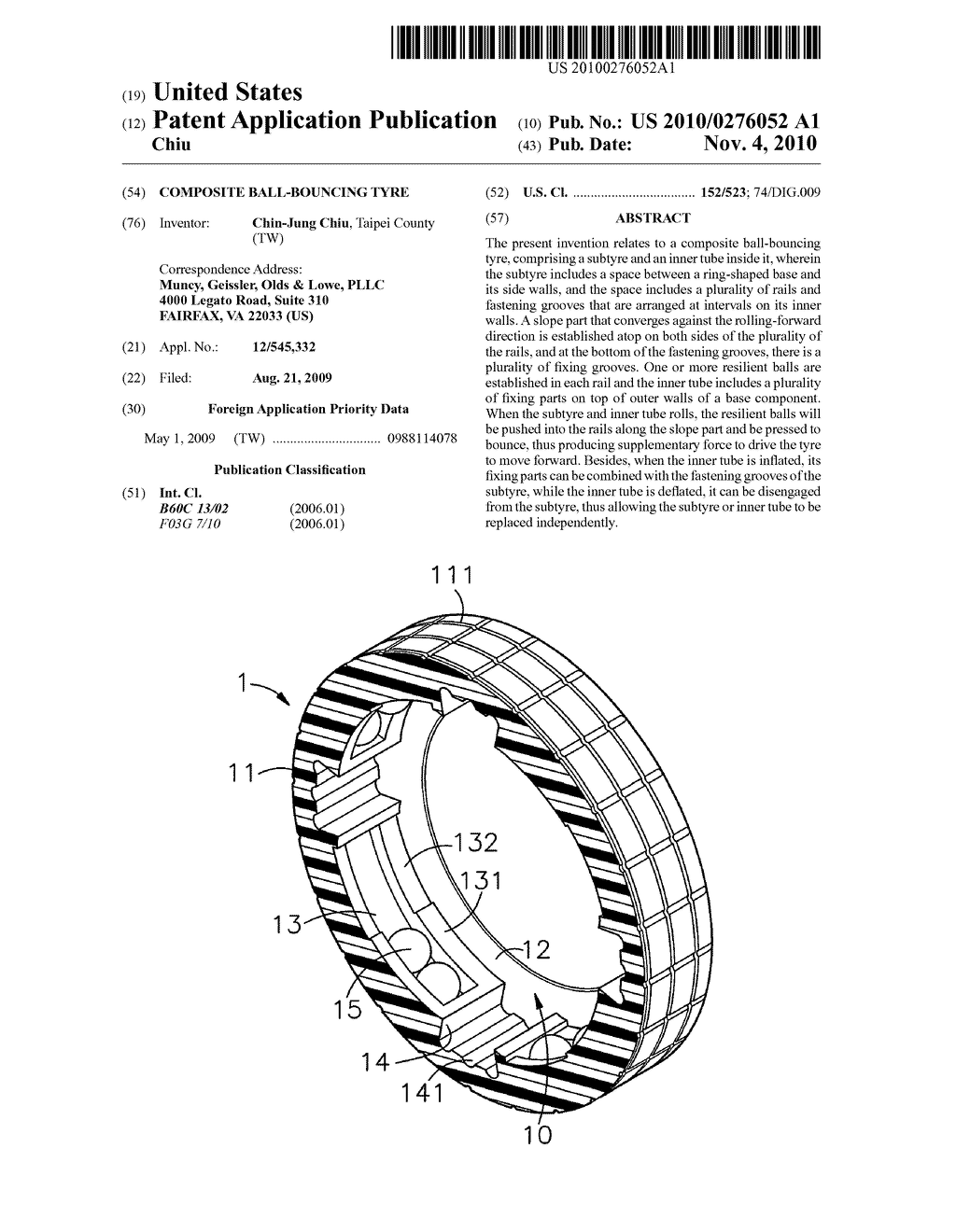 COMPOSITE BALL-BOUNCING TYRE - diagram, schematic, and image 01