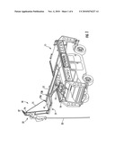 Tactical vehicle with line deployment tower diagram and image