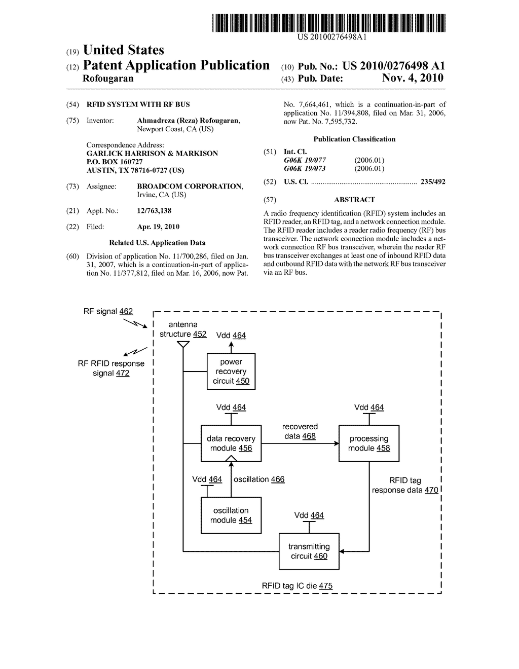 RFID SYSTEM WITH RF BUS - diagram, schematic, and image 01