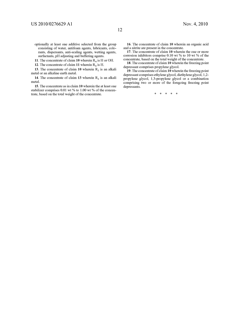 METHOD FOR STABILIZING AN ENGINE COOLANT CONCENTRATE AND PREVENTING HARD WATER SALT FORMATION UPON DILUTION - diagram, schematic, and image 13