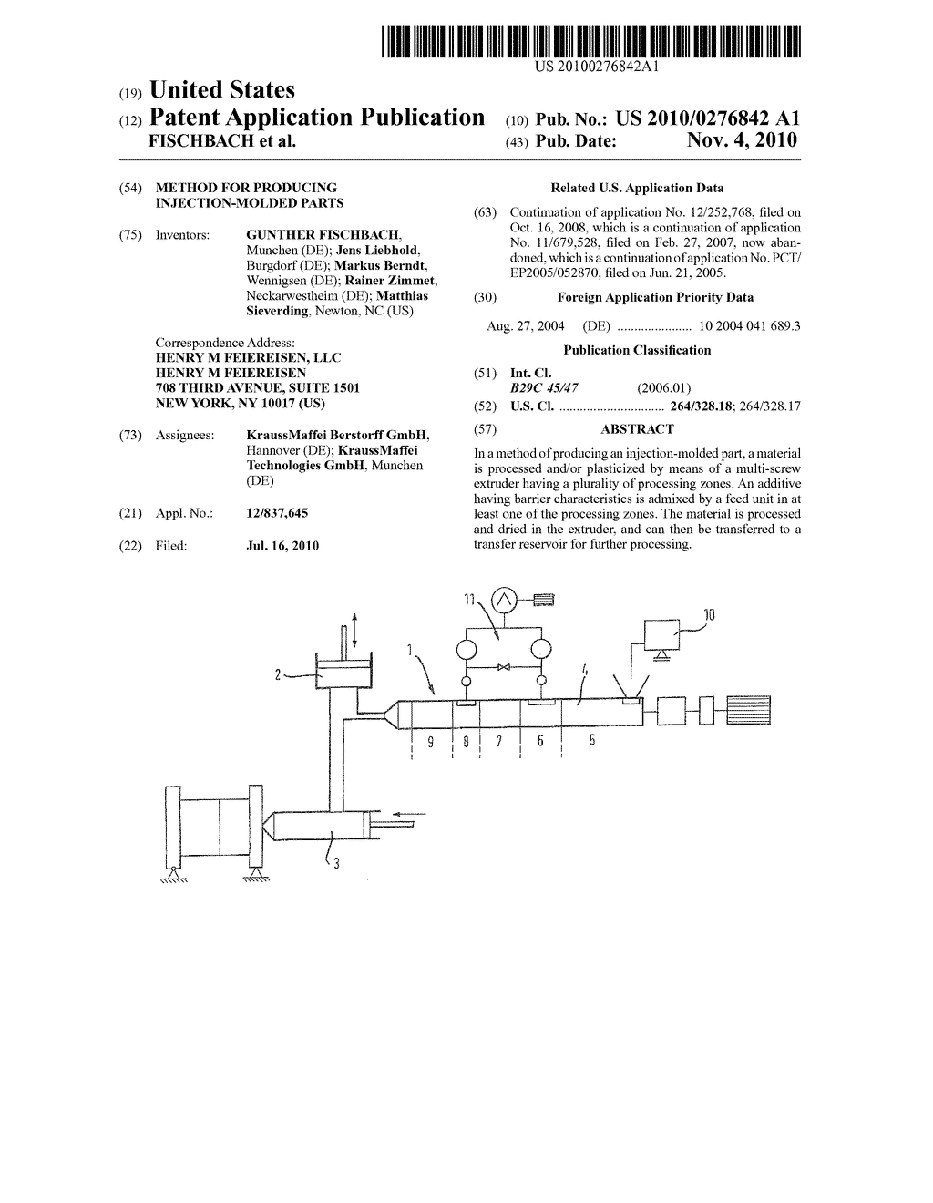 METHOD FOR PRODUCING INJECTION-MOLDED PARTS - diagram, schematic, and image 01