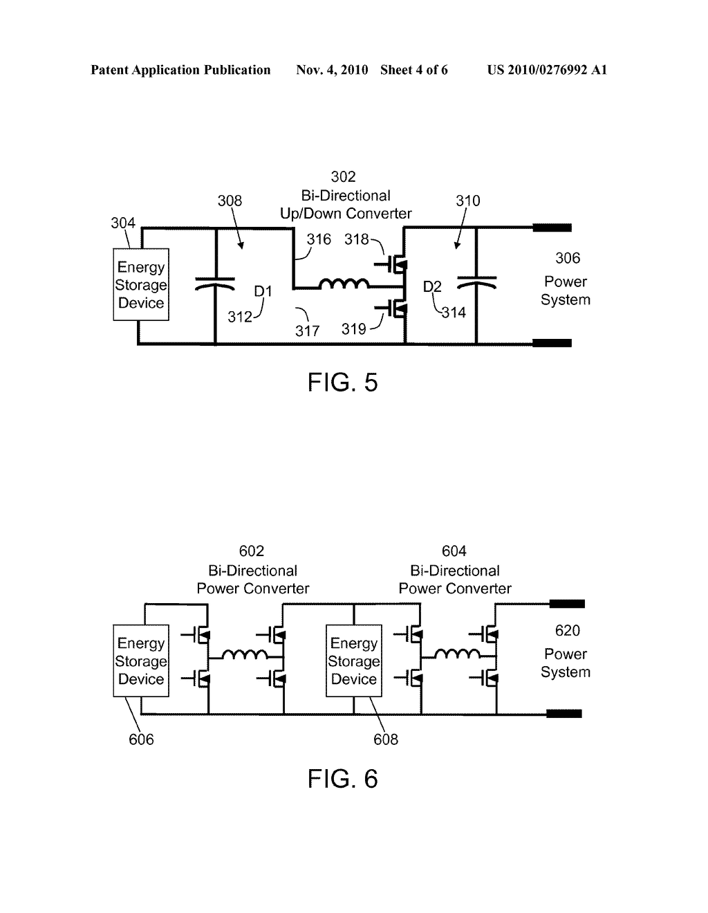 SYSTEM AND METHOD FOR TRANSFERRING POWER BETWEEN AN AIRCRAFT POWER SYSTEM AND ENERGY STORAGE DEVICES - diagram, schematic, and image 05