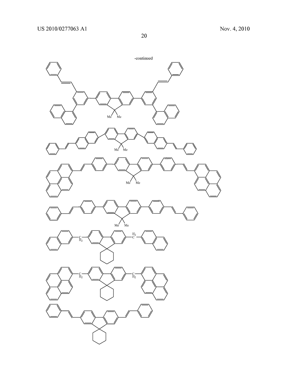 FLUORENE-BASED DERIVATIVE AND ORGANIC ELECTROLUMINESCENCE DEVICE EMPLOYING THE SAME - diagram, schematic, and image 21