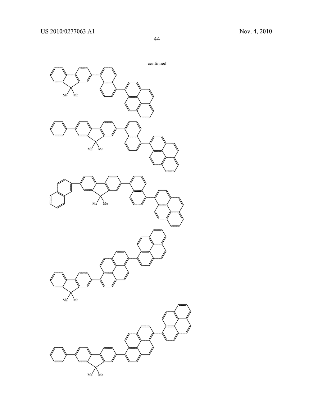 FLUORENE-BASED DERIVATIVE AND ORGANIC ELECTROLUMINESCENCE DEVICE EMPLOYING THE SAME - diagram, schematic, and image 45