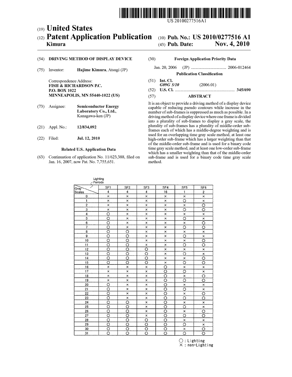 DRIVING METHOD OF DISPLAY DEVICE - diagram, schematic, and image 01