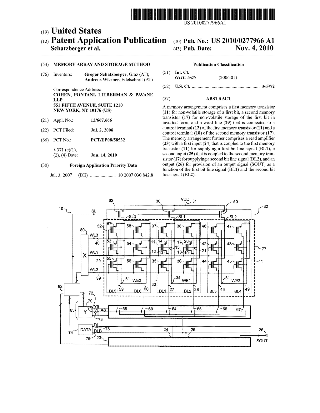 Memory Array and Storage Method - diagram, schematic, and image 01