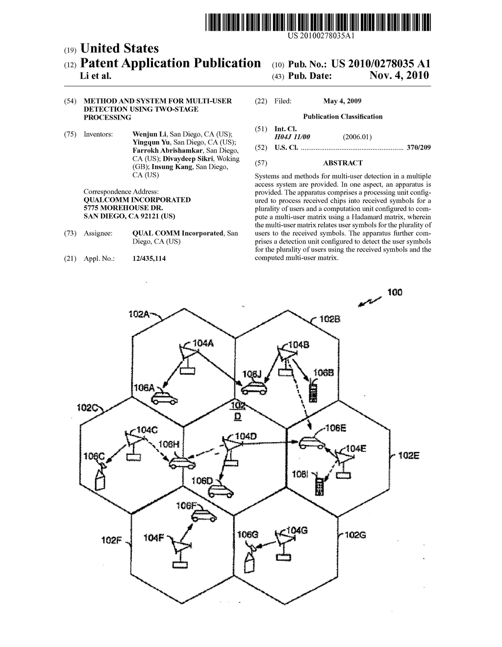 METHOD AND SYSTEM FOR MULTI-USER DETECTION USING TWO-STAGE PROCESSING - diagram, schematic, and image 01