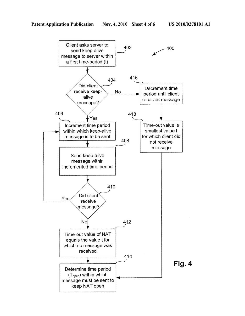 METHOD AND SYSTEM OF MAINTAINING A CONNECTION IN A NETWORK COMMUNICATION SYSTEM - diagram, schematic, and image 05