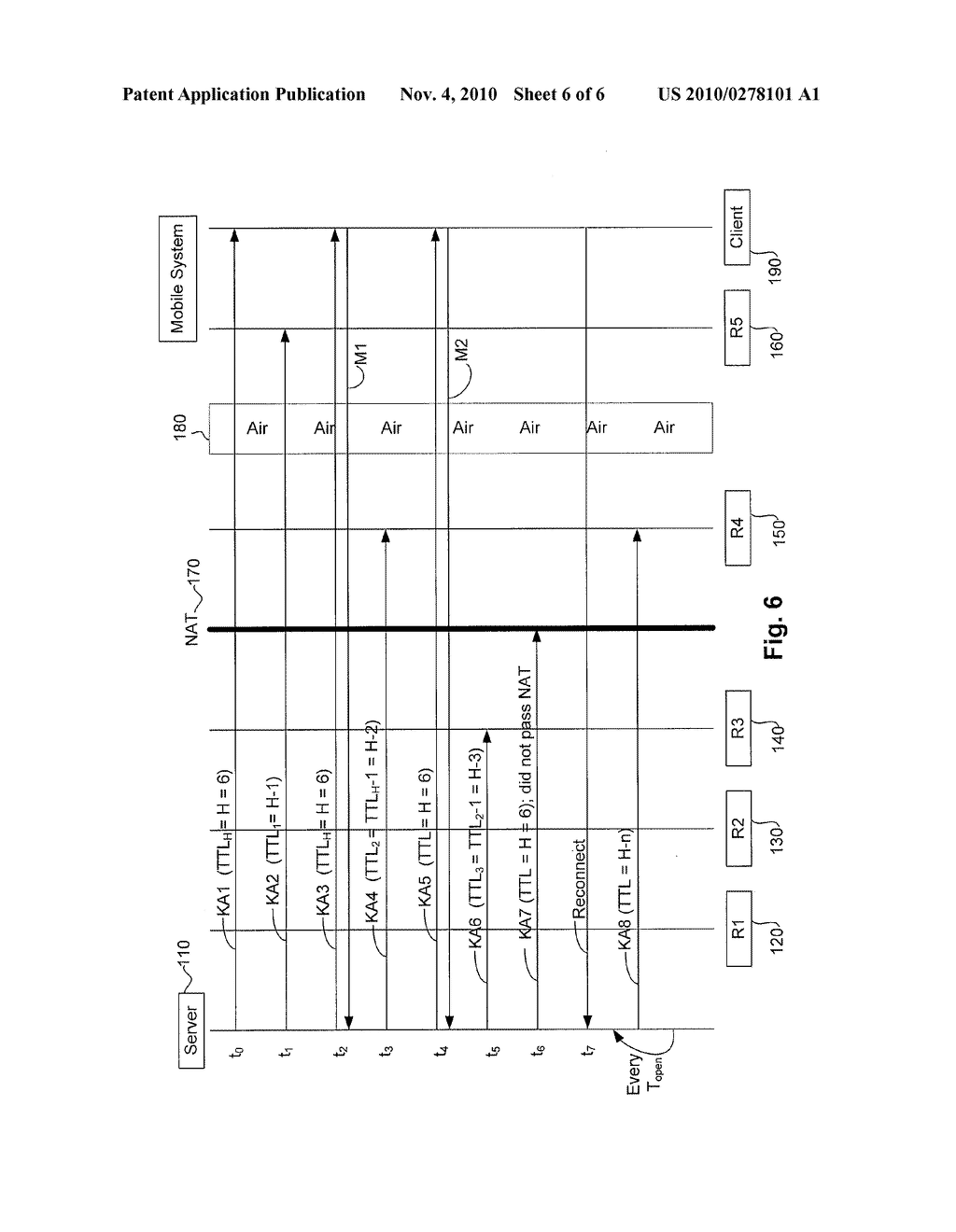 METHOD AND SYSTEM OF MAINTAINING A CONNECTION IN A NETWORK COMMUNICATION SYSTEM - diagram, schematic, and image 07