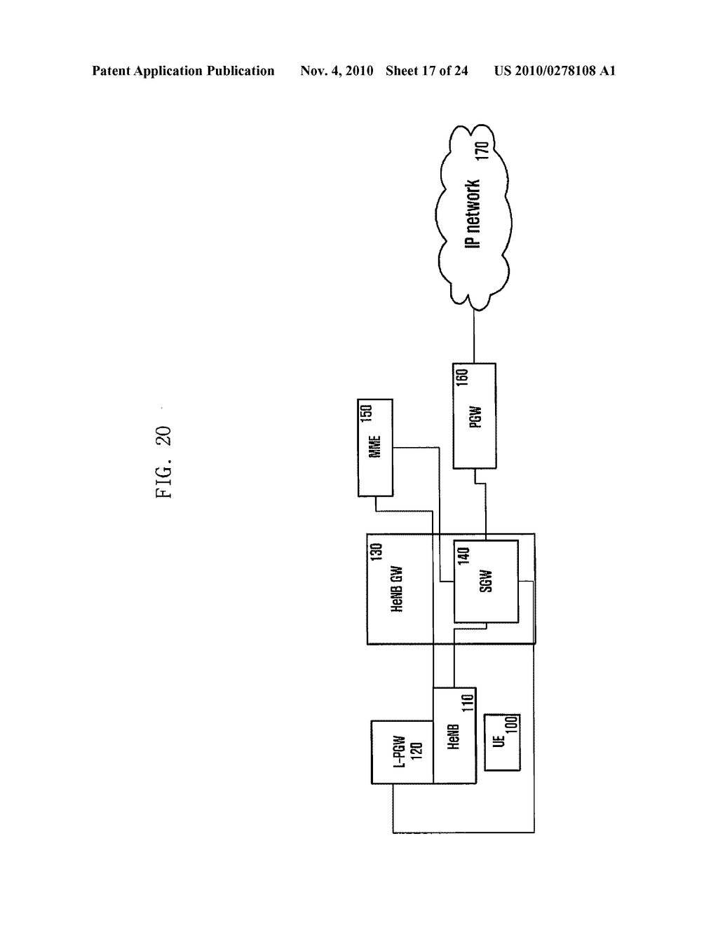 METHOD AND APPARATUS FOR SUPPORTING LOCAL IP ACCESS IN A FEMTO CELL OF A WIRELESS COMMUNICATION SYSTEM - diagram, schematic, and image 18