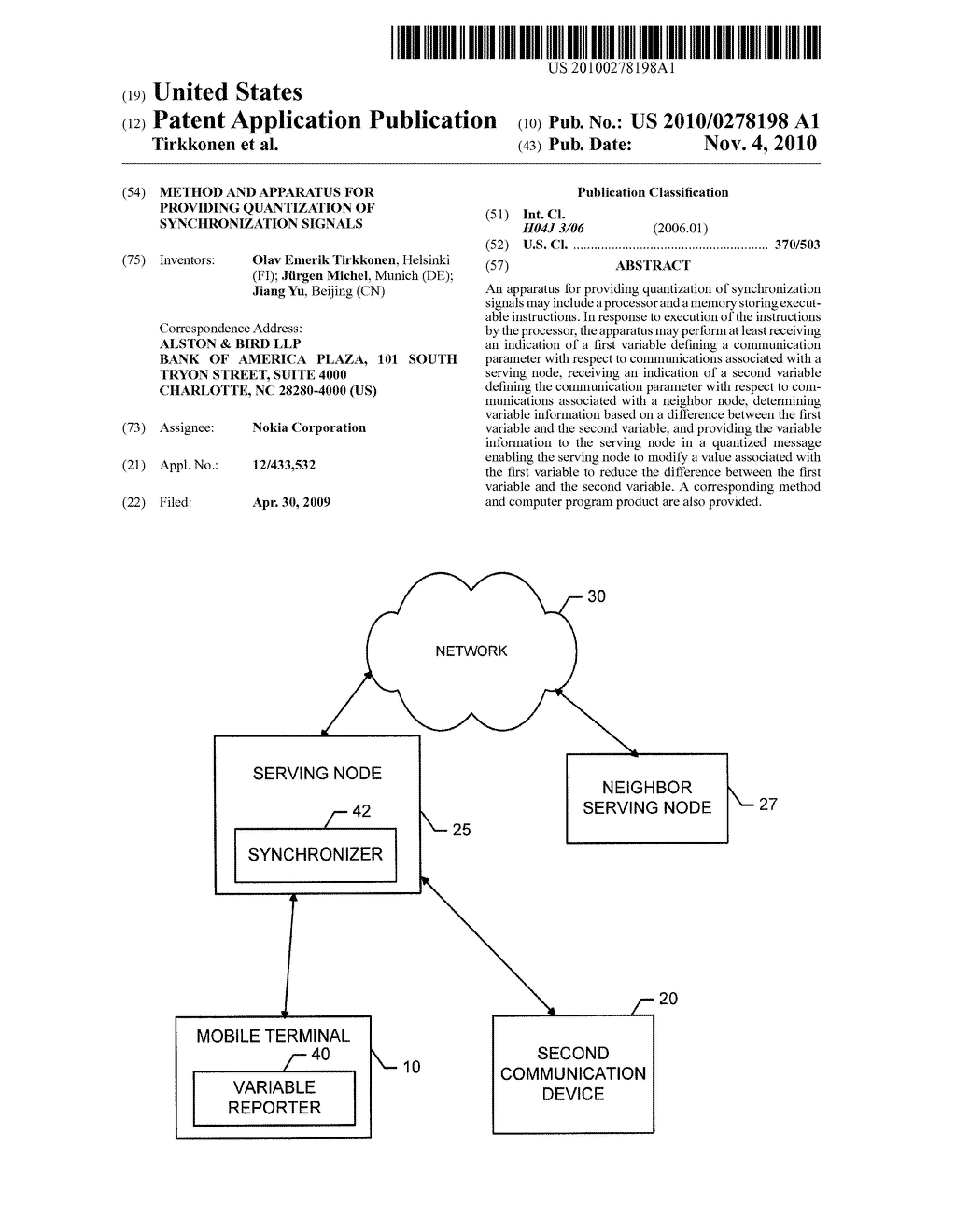 METHOD AND APPARATUS FOR PROVIDING QUANTIZATION OF SYNCHRONIZATION SIGNALS - diagram, schematic, and image 01