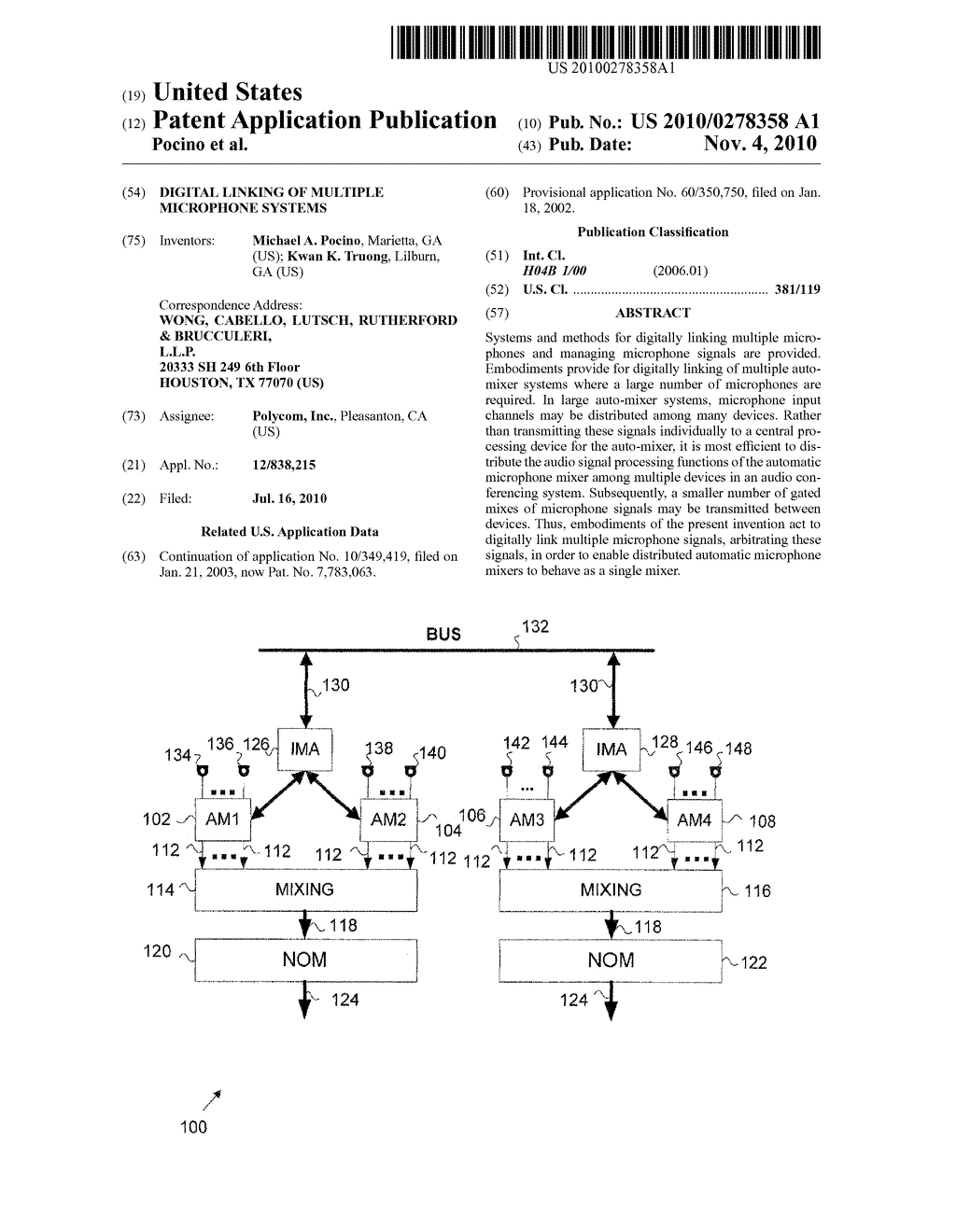 DIGITAL LINKING OF MULTIPLE MICROPHONE SYSTEMS - diagram, schematic, and image 01