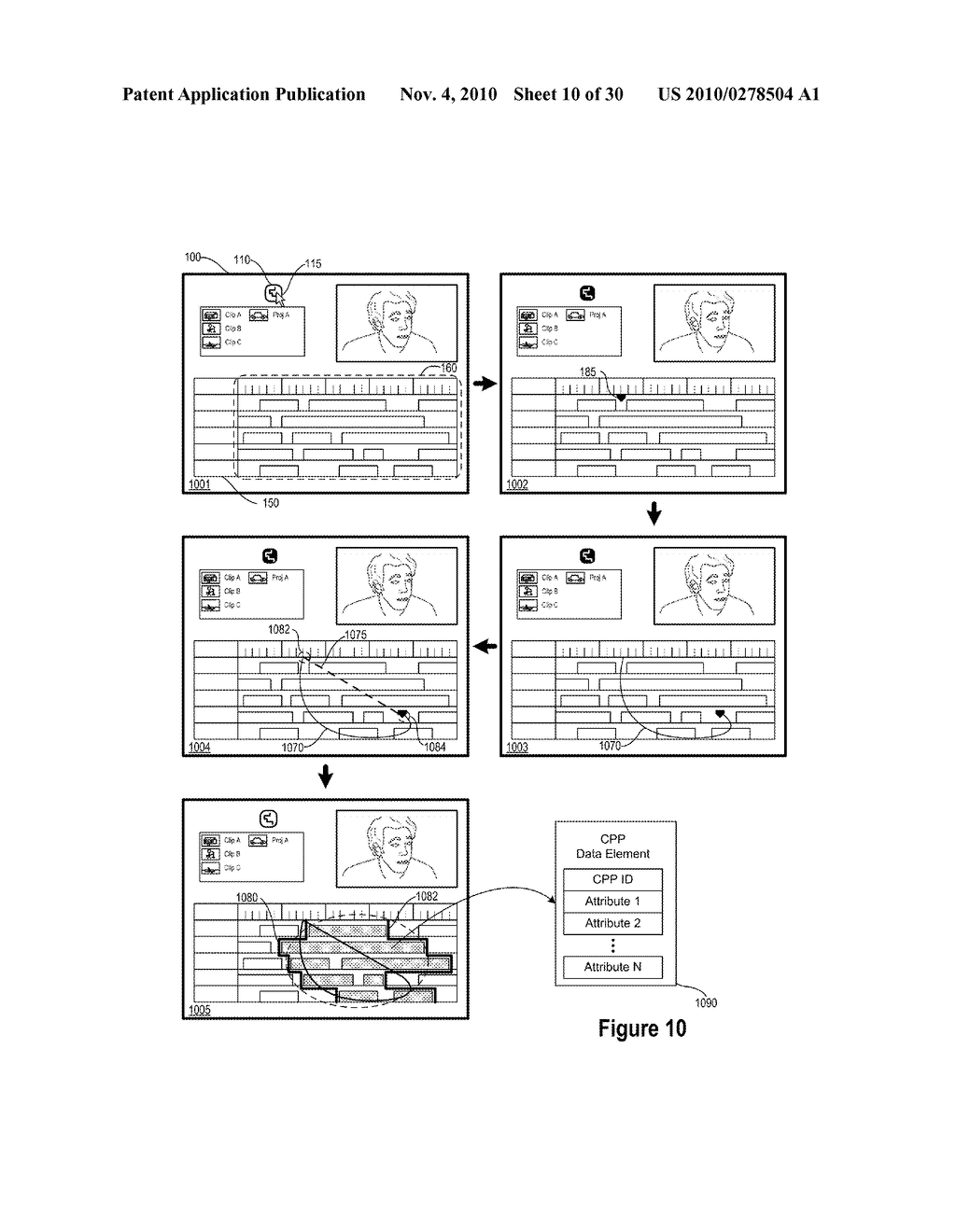 Tool for Grouping Media Clips for a Media Editing Application - diagram, schematic, and image 11