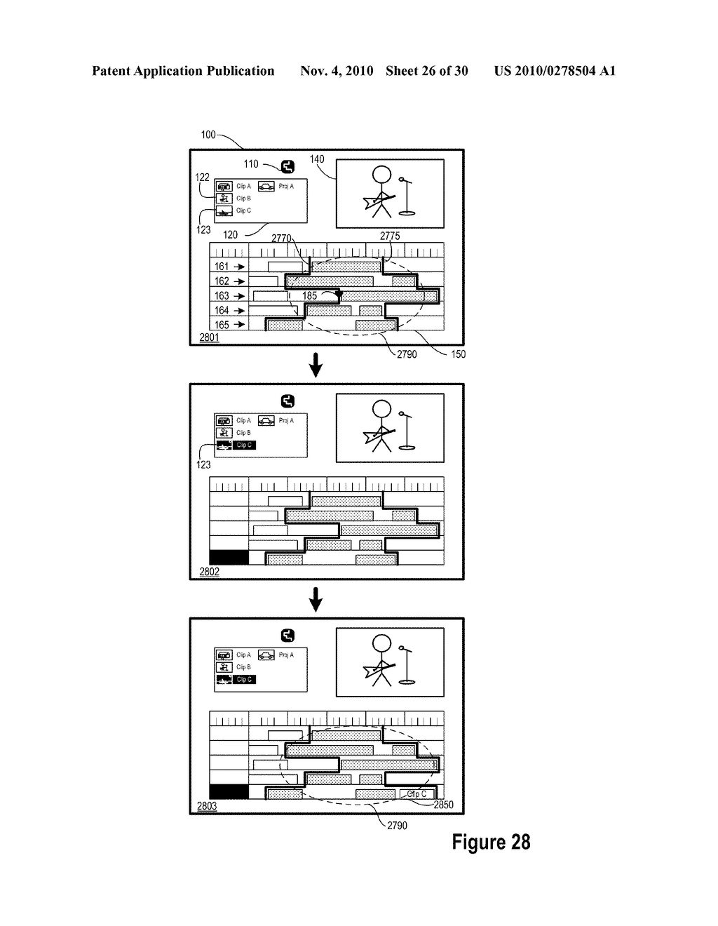 Tool for Grouping Media Clips for a Media Editing Application - diagram, schematic, and image 27