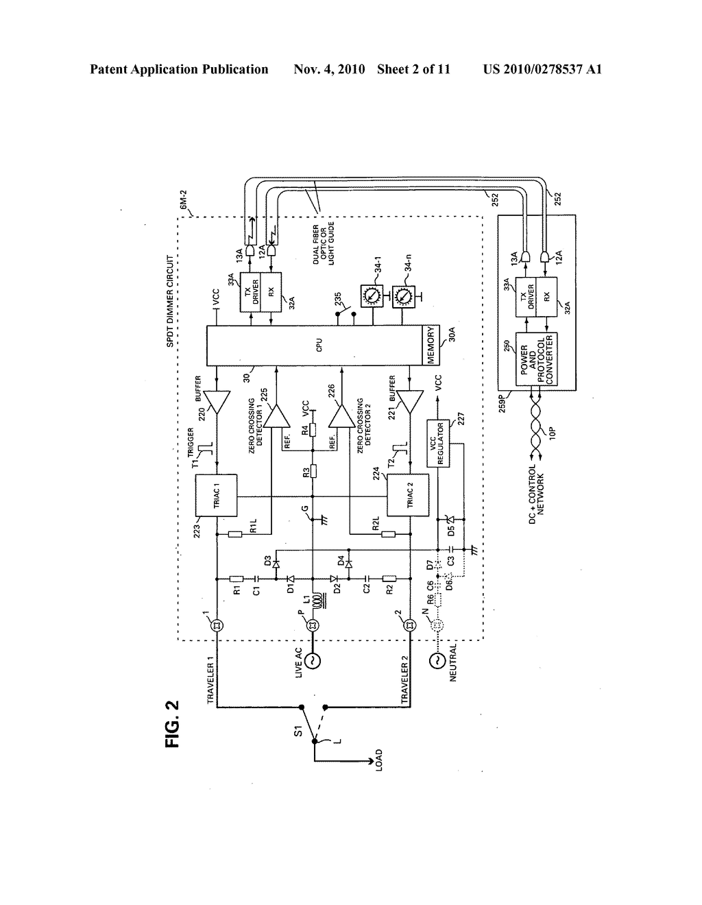 Method and Apparatus for Connecting AC Powered Switches, Current Sensors and Control Devices Via Two Way IR, Fiber Optic and Light Guide Cables - diagram, schematic, and image 03