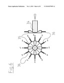 DEVICE FOR PRODUCING MOLDED PARTS FROM FIBER MATERIAL diagram and image