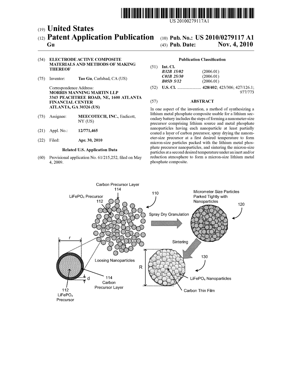 ELECTRODE ACTIVE COMPOSITE MATERIALS AND METHODS OF MAKING THEREOF - diagram, schematic, and image 01