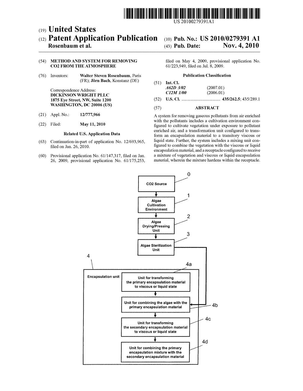 METHOD AND SYSTEM FOR REMOVING CO2 FROM THE ATMOSPHERE - diagram, schematic, and image 01