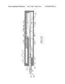 A STORAGE DEVICE WITH A CASING WITH A PLUG MOVABLE PARALLEL TO A SECOND PLUG IN THE CASING diagram and image