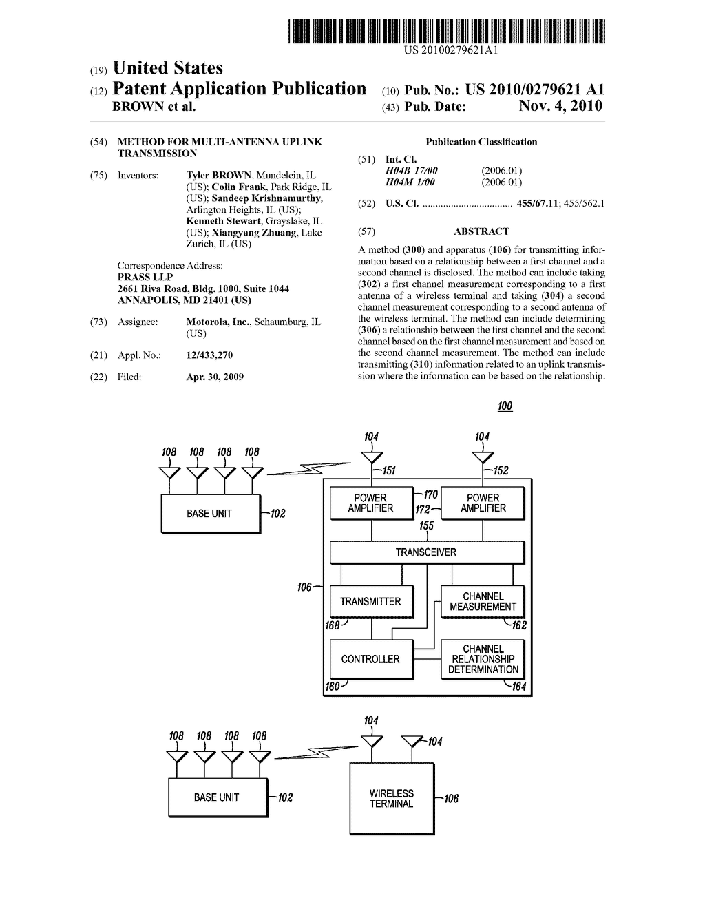 METHOD FOR MULTI-ANTENNA UPLINK TRANSMISSION - diagram, schematic, and image 01