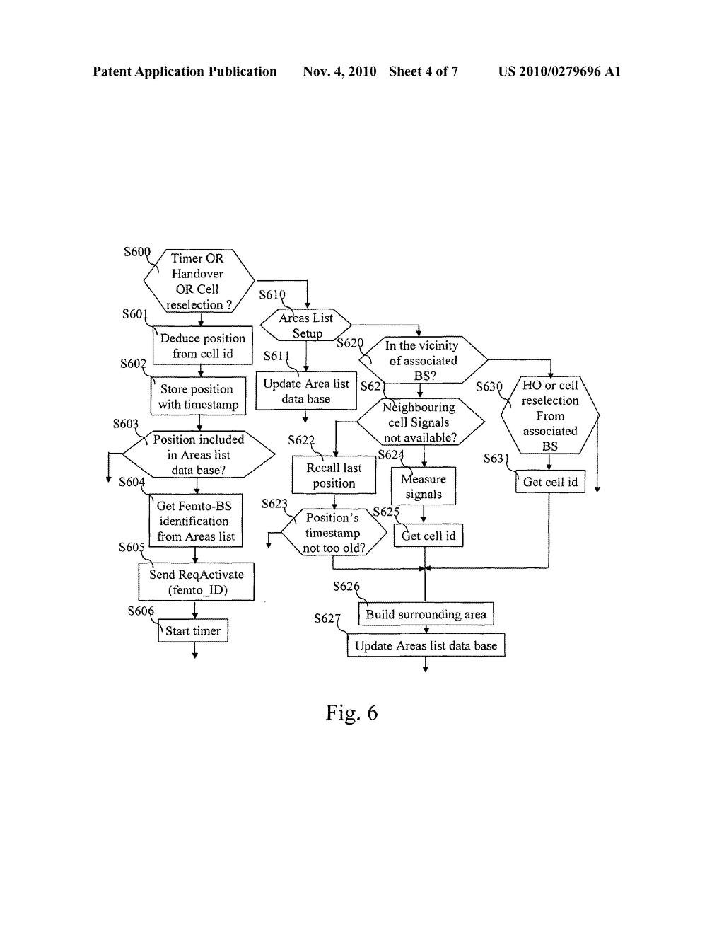 METHOD AND A DEVICE FOR ENABLING A MOBILE TERMINAL TO BE DETECTED BY AT LEAST ONE BASE STATION - diagram, schematic, and image 05