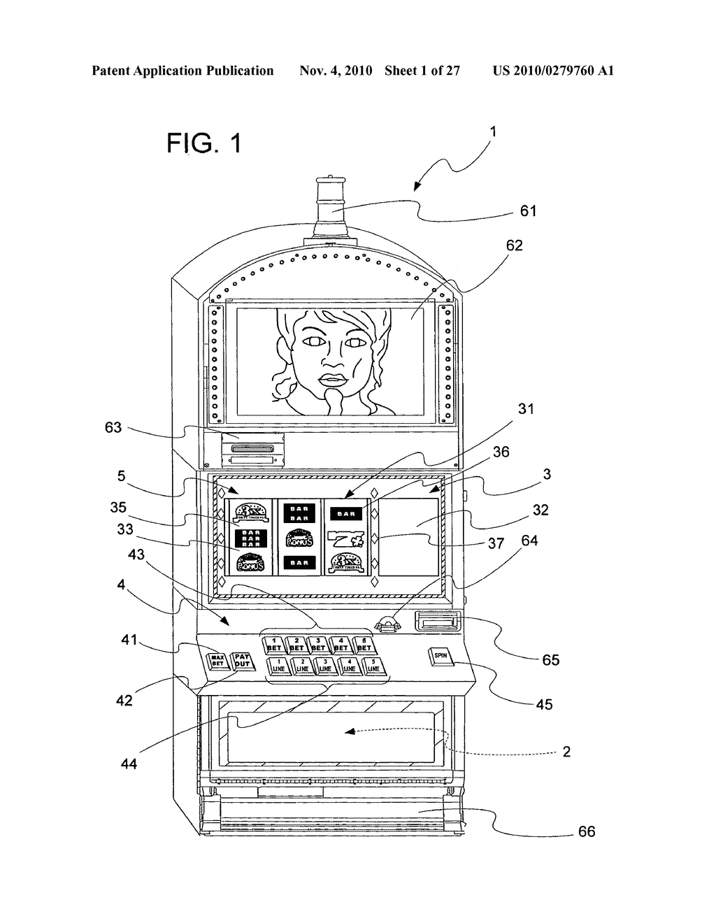 Gaming machine and method of providing a game - diagram, schematic, and image 02