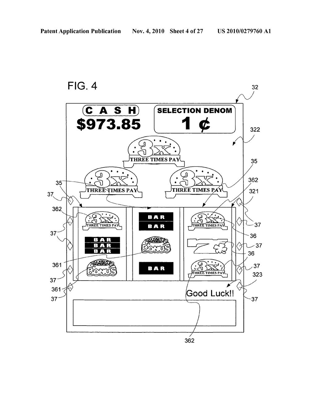 Gaming machine and method of providing a game - diagram, schematic, and image 05