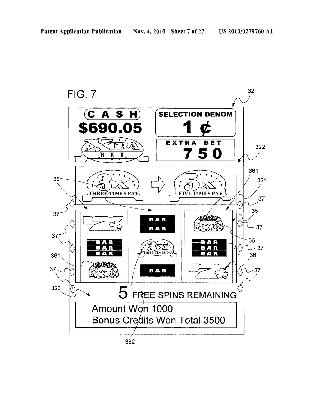 Gaming machine and method of providing a game - diagram, schematic, and image 08