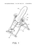 Angle adjusting mechanism for tilting inversion exerciser diagram and image