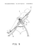 Angle adjusting mechanism for tilting inversion exerciser diagram and image