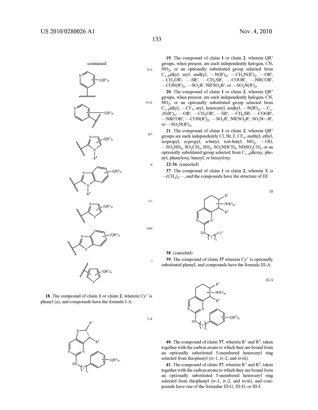 COMPOSITIONS USEFUL AS INHIBITORS OF PROTEIN KINASES - diagram, schematic, and image 134