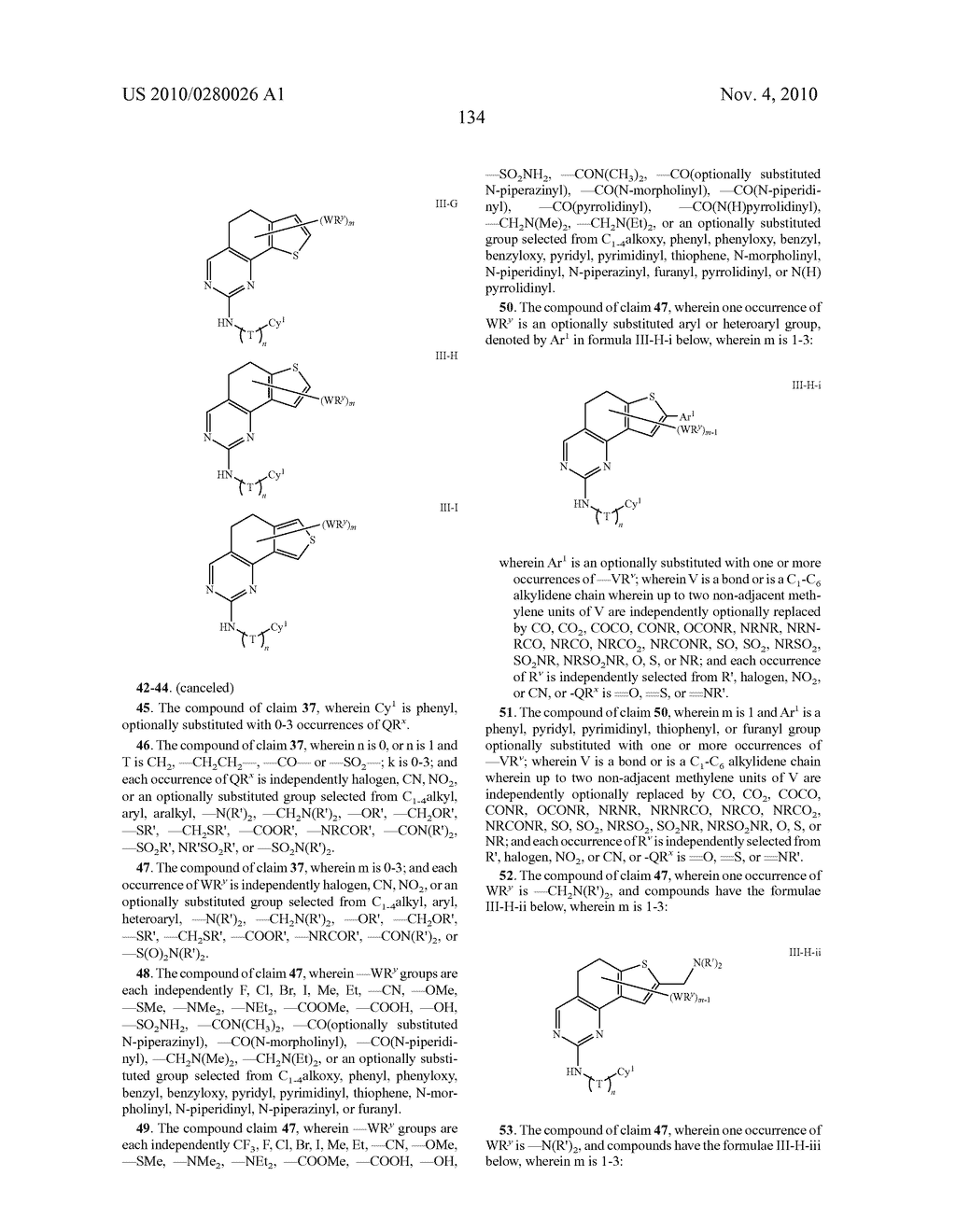 COMPOSITIONS USEFUL AS INHIBITORS OF PROTEIN KINASES - diagram, schematic, and image 135